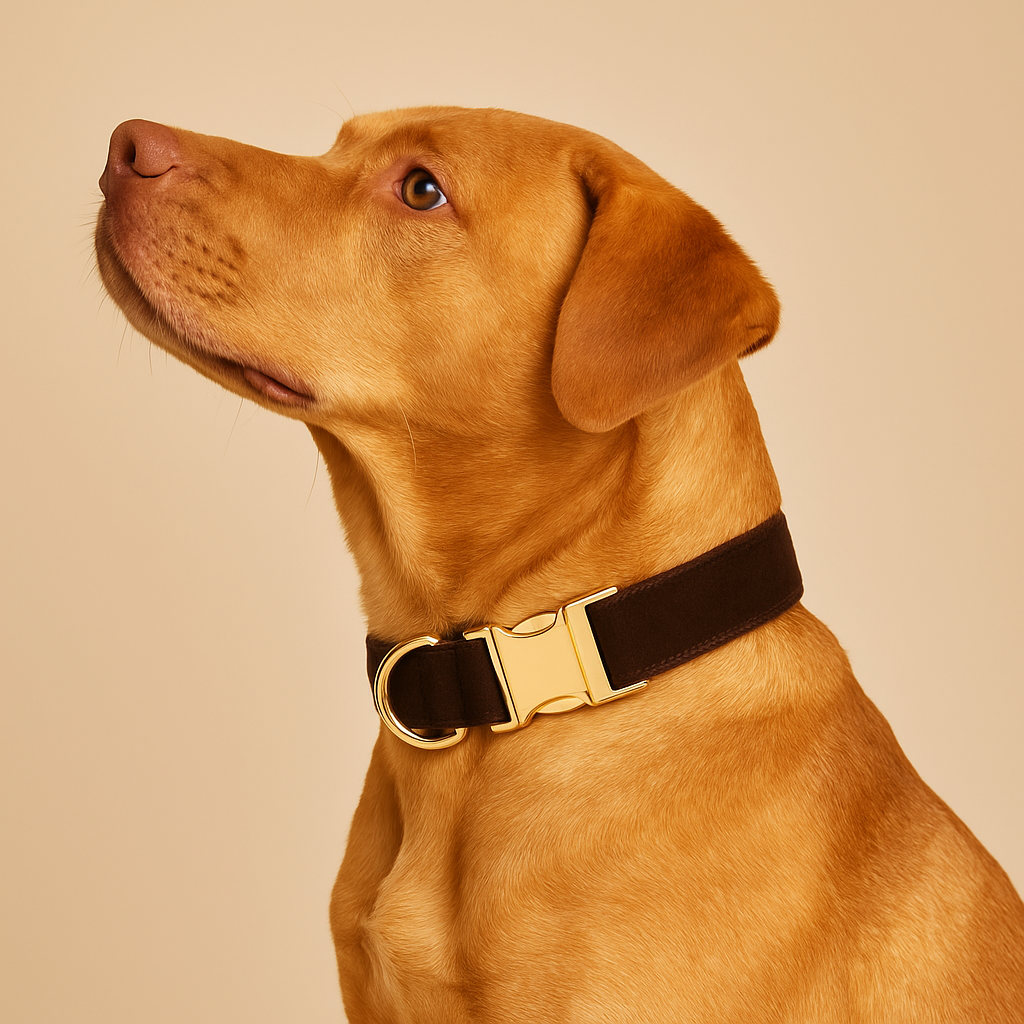 Brown Velvet Luxe Collar