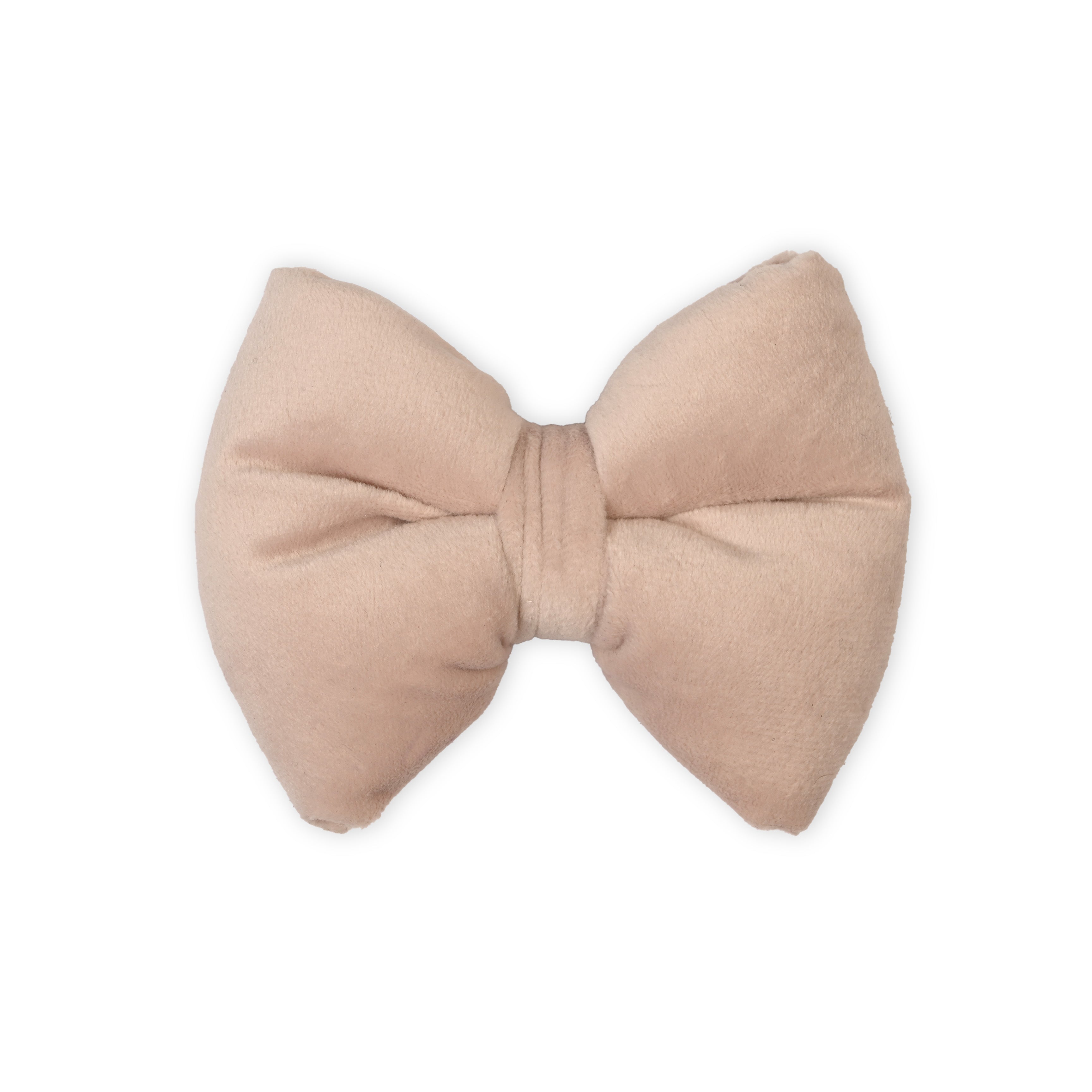 Blush Velvet Dress Bow Tie