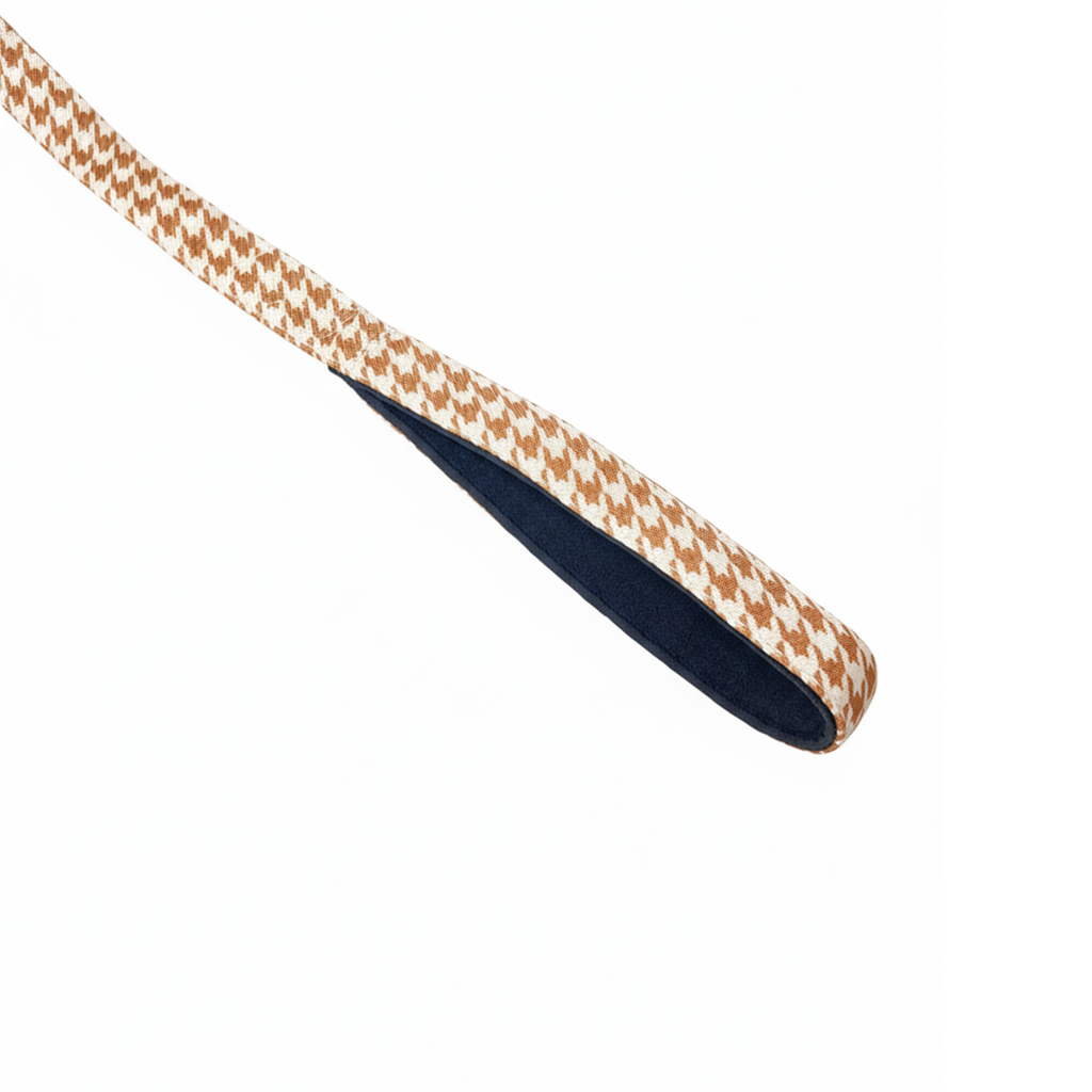 Beige Houndstooth Leash