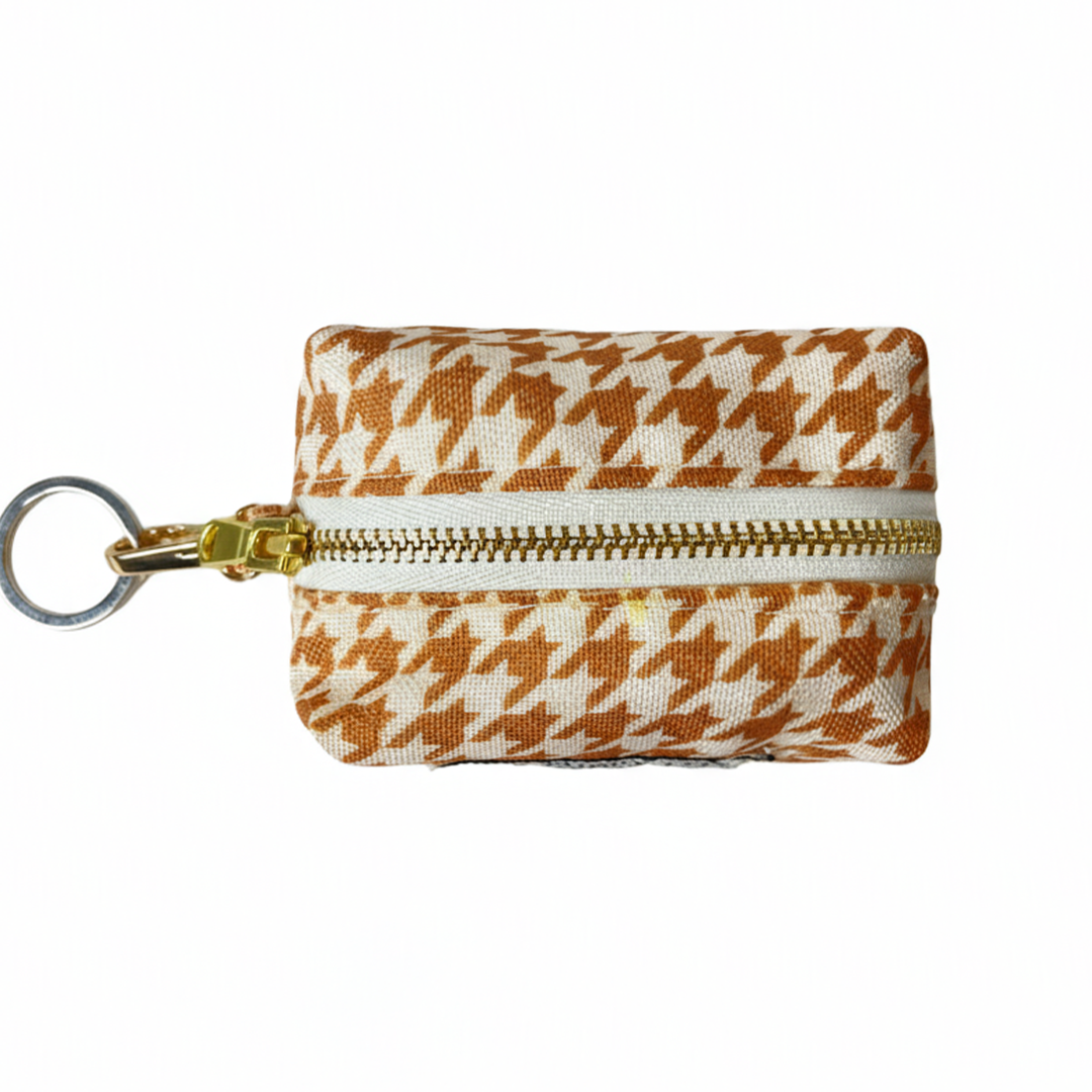 Beige Houndstooth Poop Bag