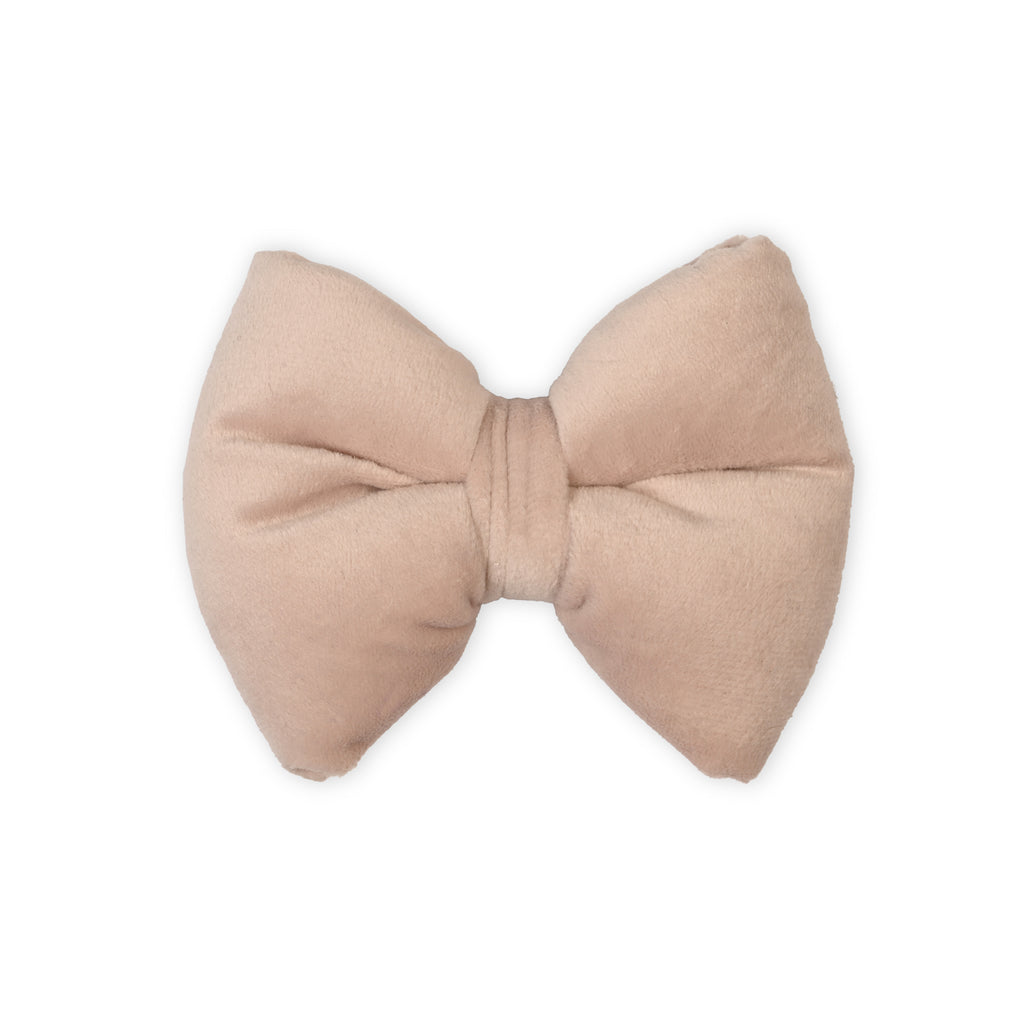 Blush Velvet Dress Bow Tie